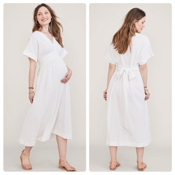 Hatch The Carolina Dress in White Gauze Maternity Size 2 M NWT - Picture 4 of 7